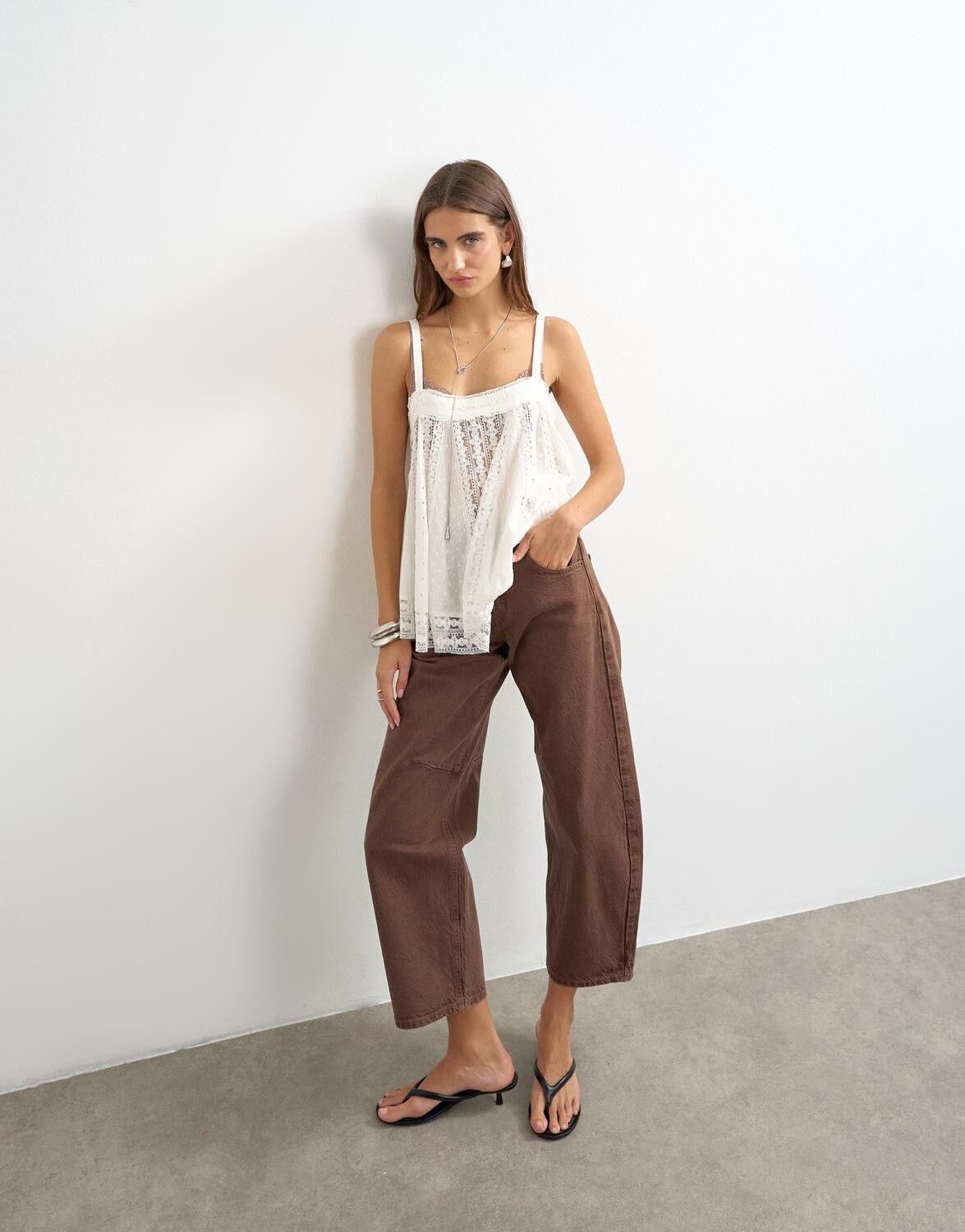 Tsbarrel Hr Denim Jeans Brown Noos