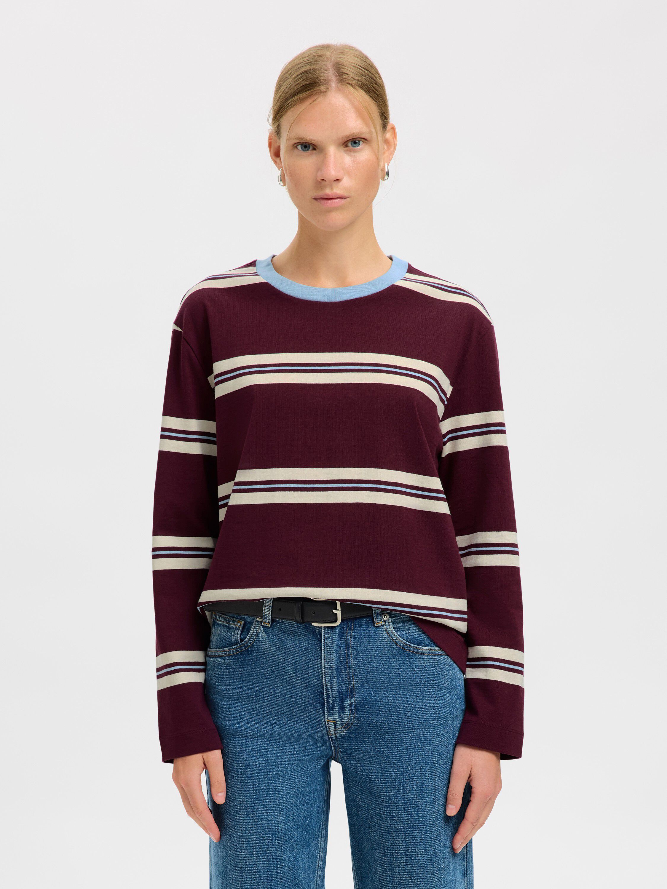 SLFBOXY-LUMA LS O-NECK TEE