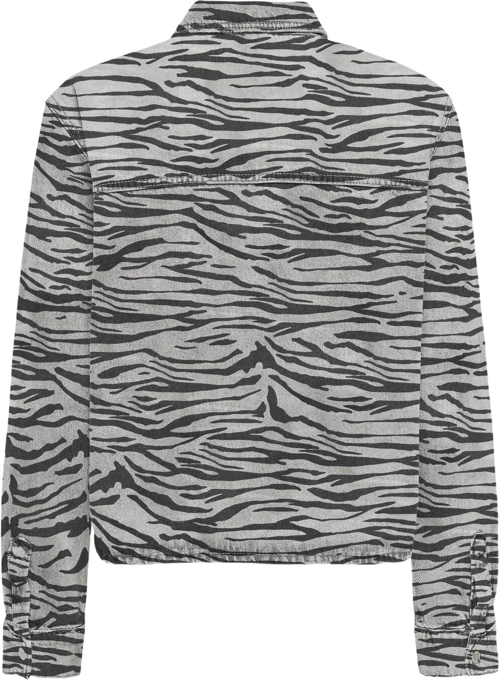 ONLCASSIE LS ZEBRA SHIRT DNM SIK