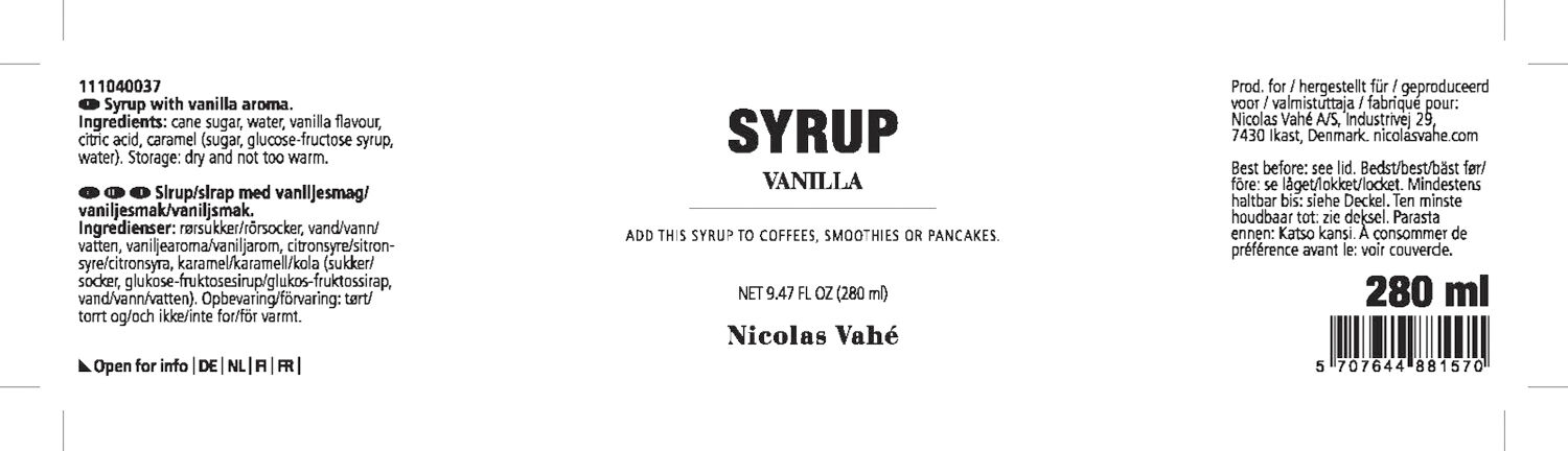 Sirup, Vanilje, 25 cl.