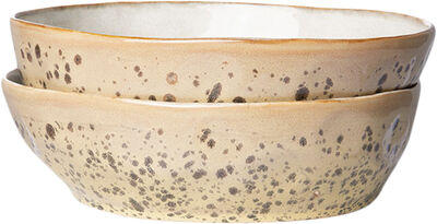 70s ceramics pasta bowls tiger set of 2