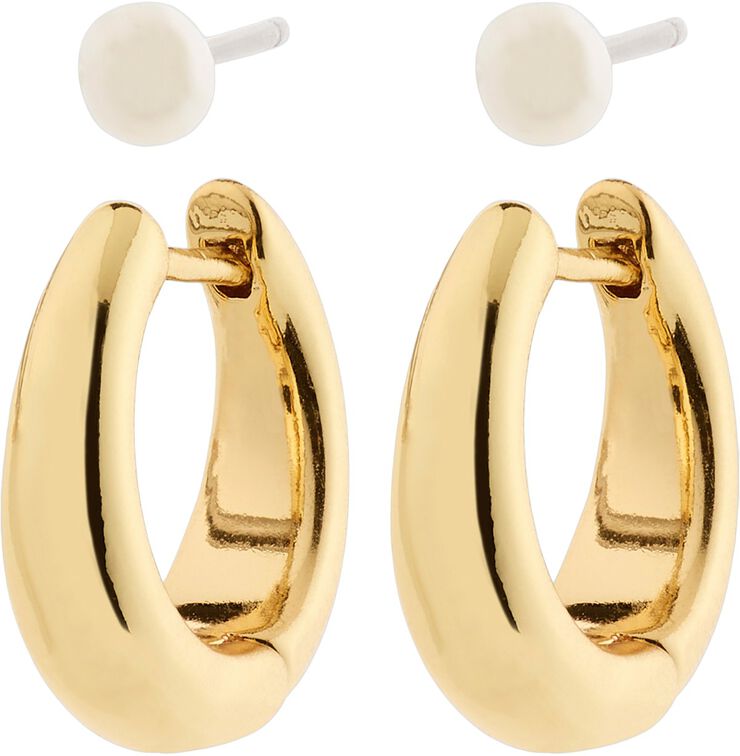 STARLIGHT earrings 2-in-1 set gold-plated