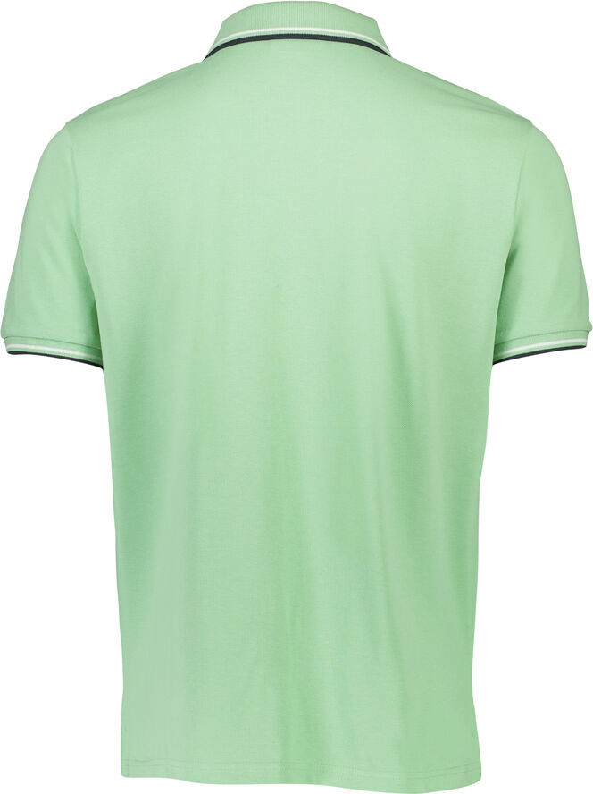Polo shirt w. contrast piping