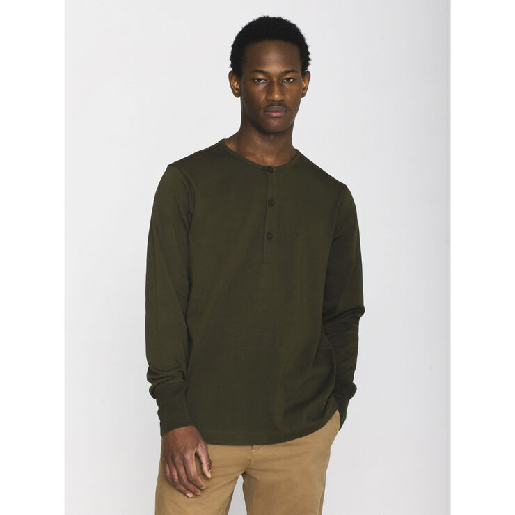 BO long sleeve henley - GOTS/Vegan