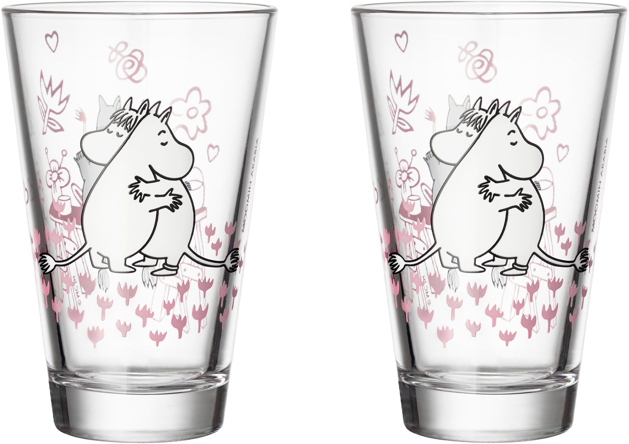 Moomin tumbler Love 30cl 2pc