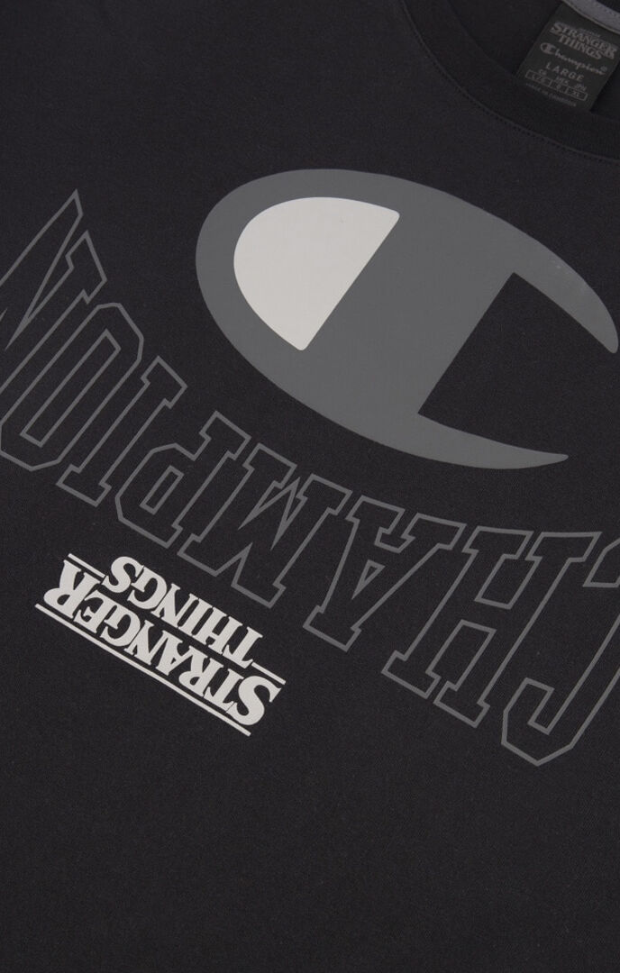 Champion X Stranger Things Logo T-shirt