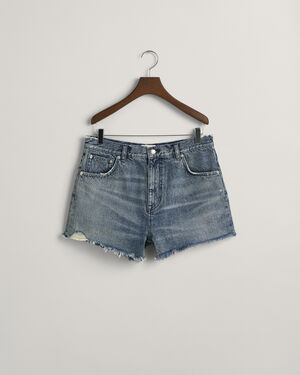 RAW HEM JEANS SHORTS
