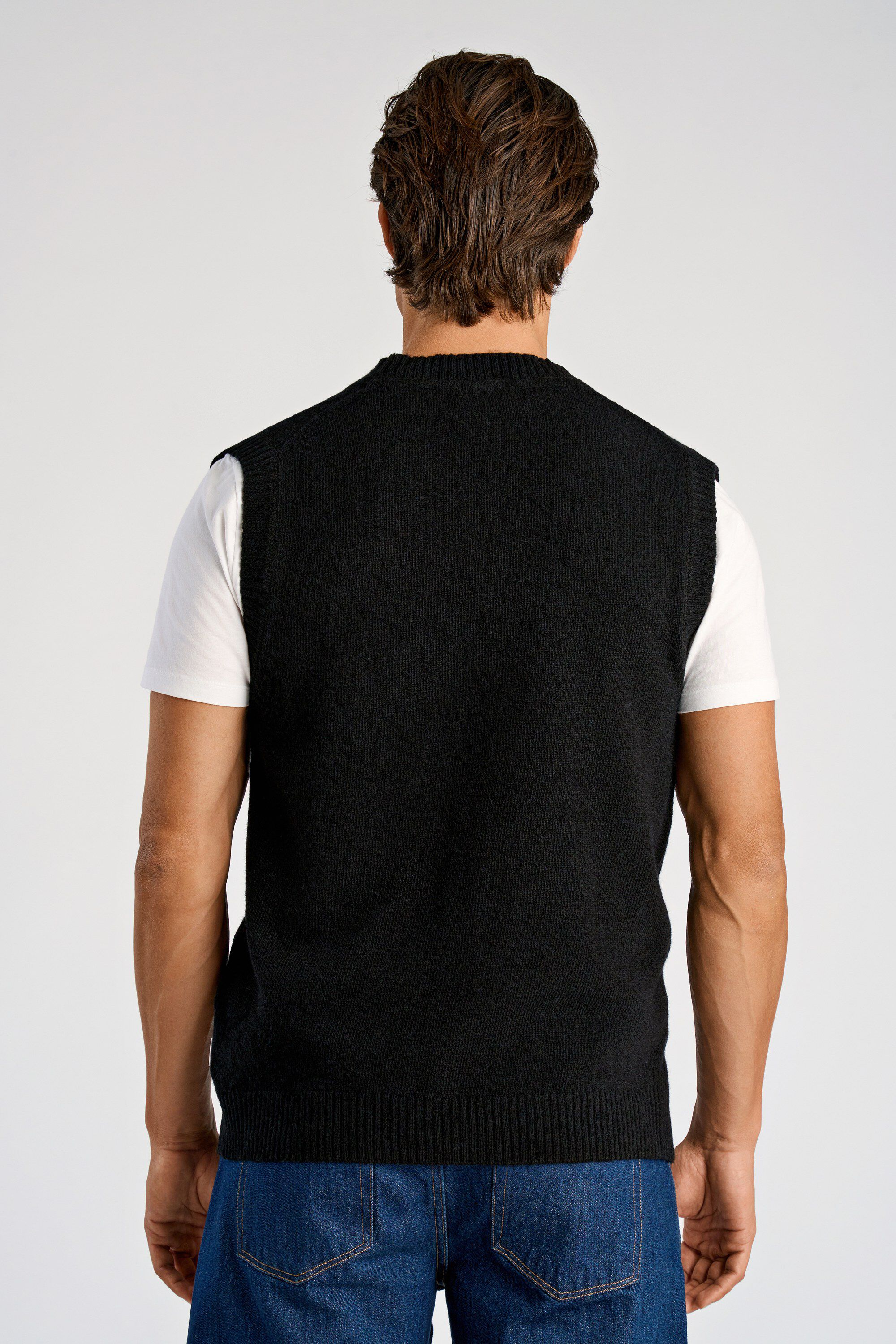 Lambswool button slipover