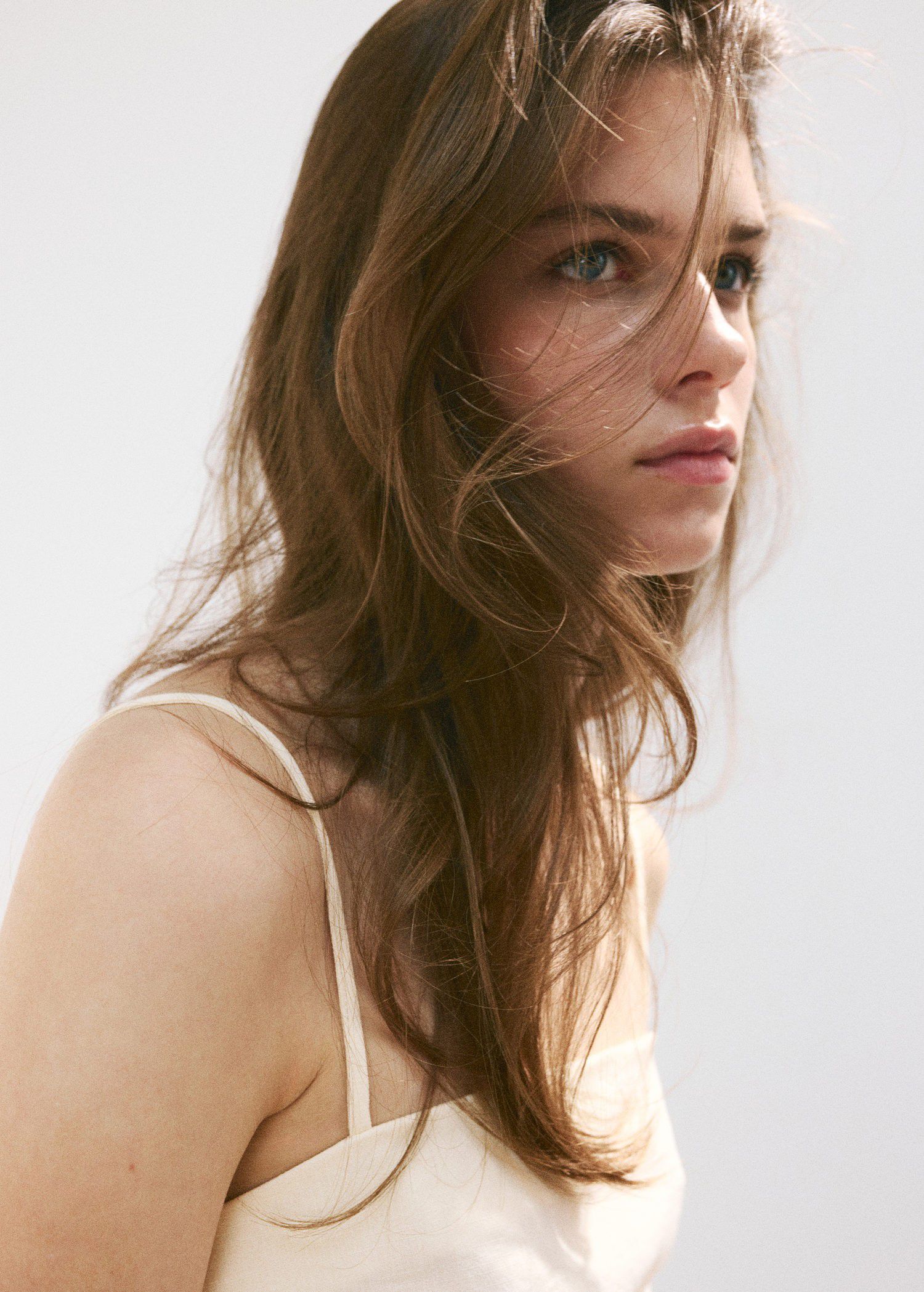 Draped strap top