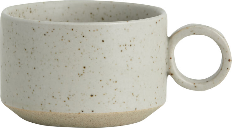 GRAINY tea cup w. handle, sand