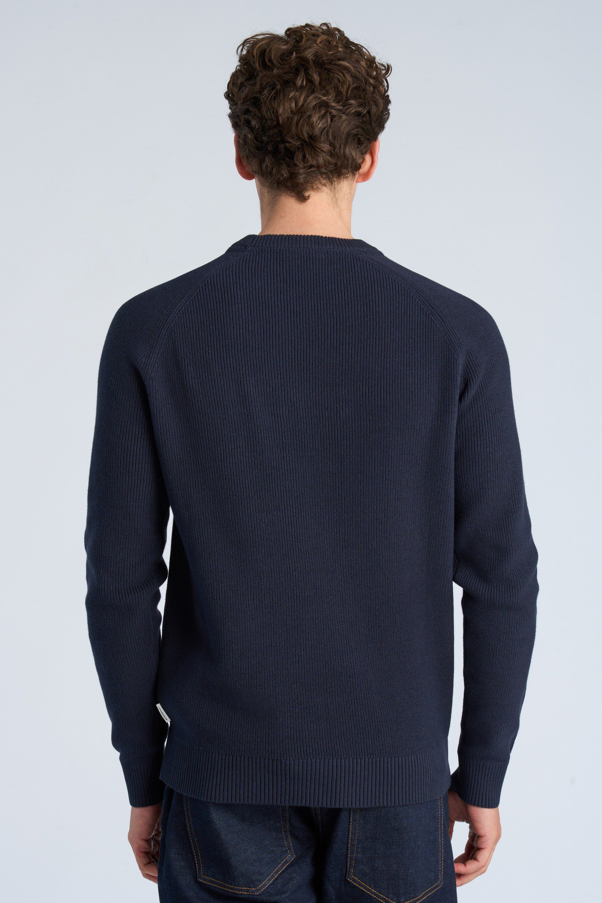 Ribbed L/S o-neck knit