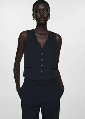 Suit waistcoat with buttons
