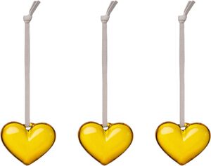 Iittala glashjerte 50mm gul 3stk