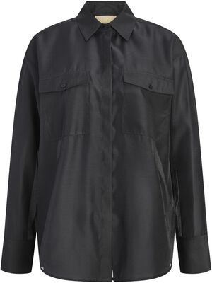 JXAYA ORGANZA LS POCKET SHIRT WVN