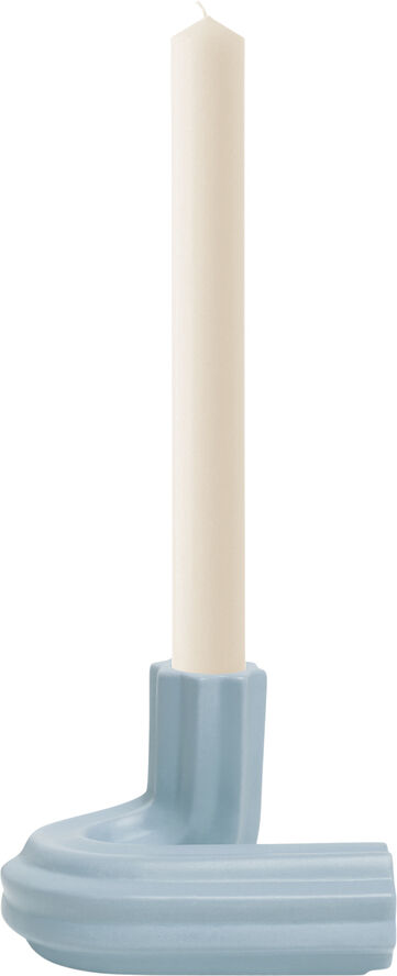 CANDLE HOLDER TEMPLO LIGHT BLUE