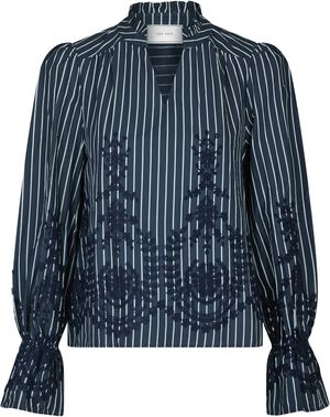 Amara Stripe Emb Blouse