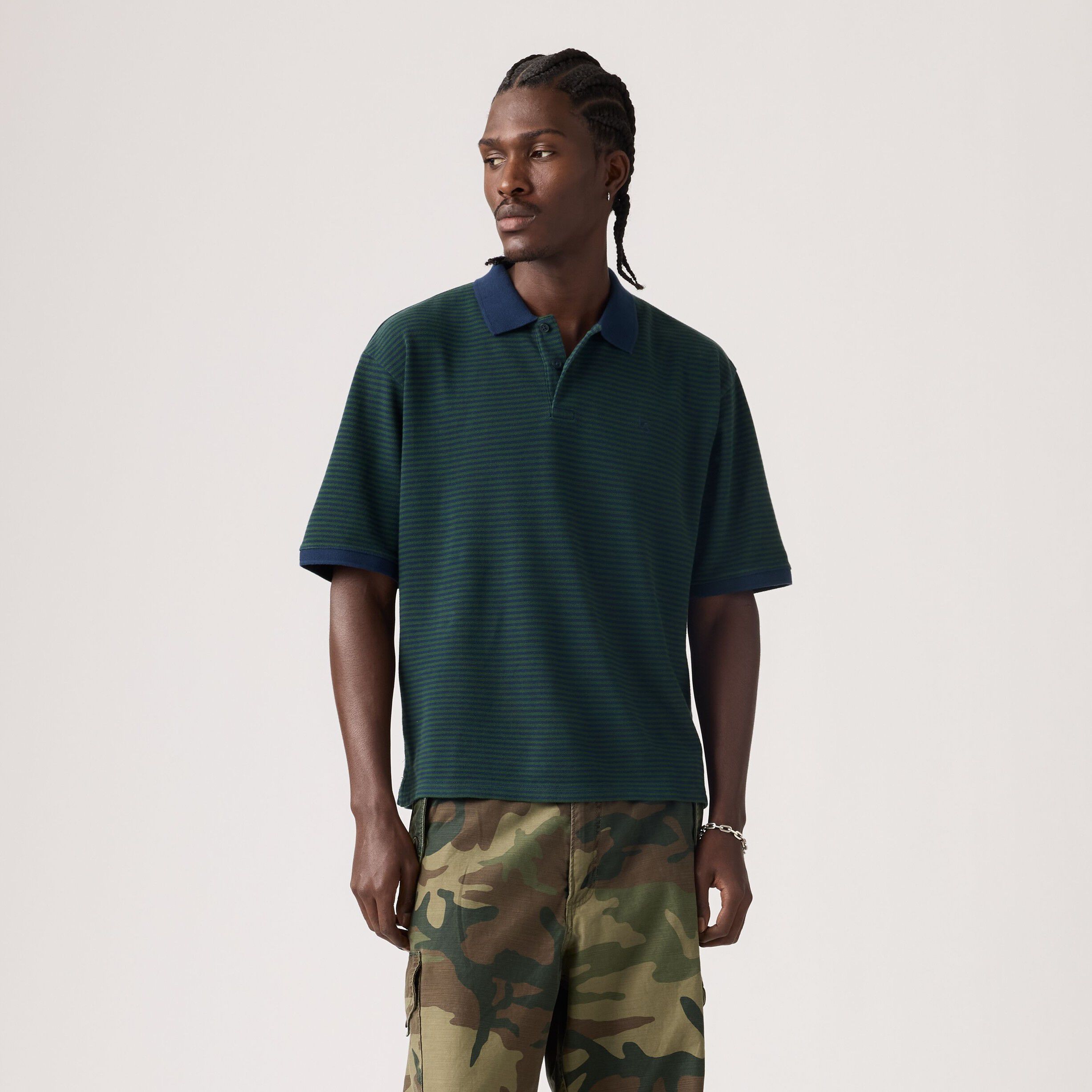 FINN BOXY POLO EUAN STRIPE SYC