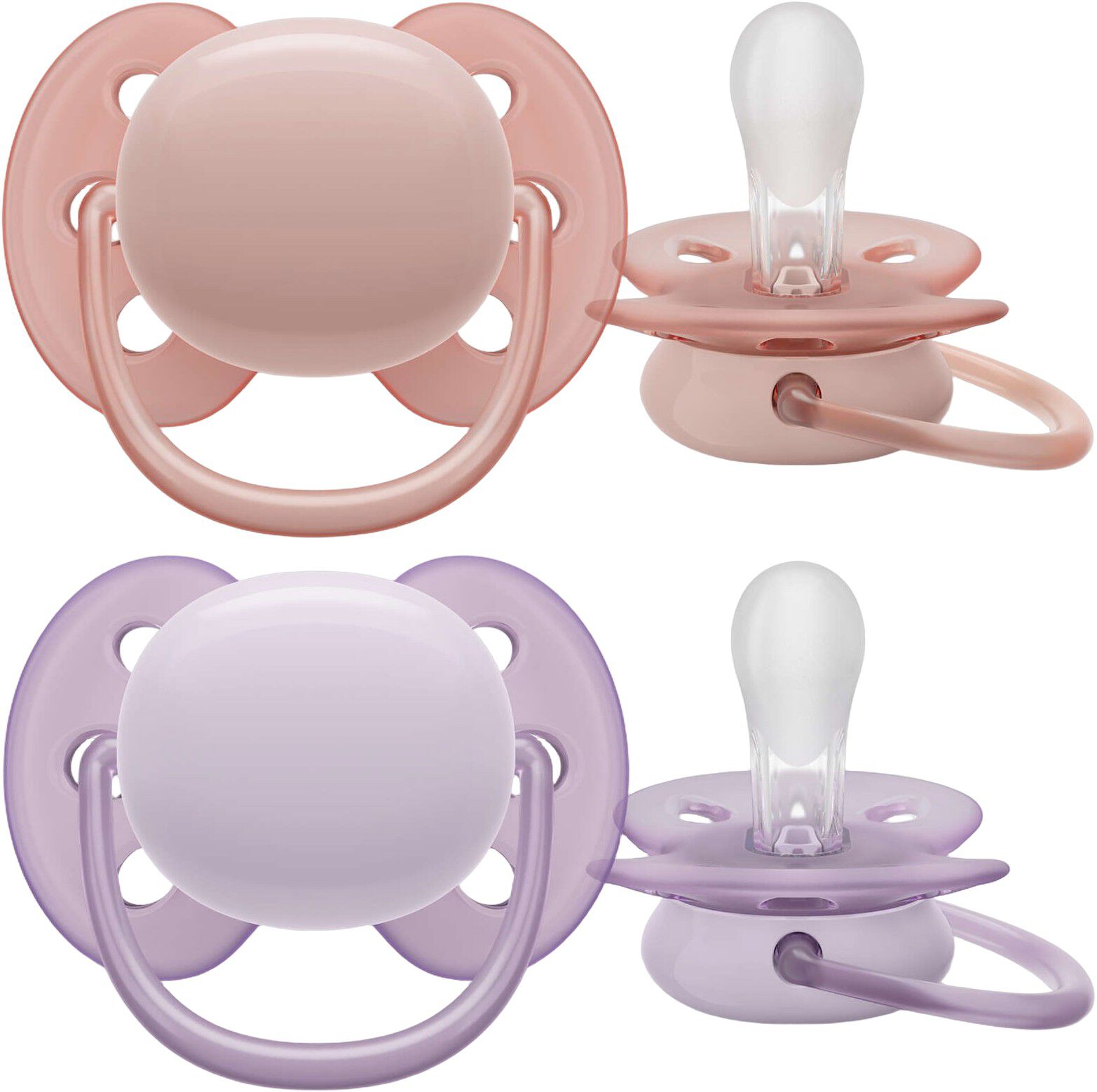 Philips Avent ultra soft sut - Pakke med 2 - 0-6m girl