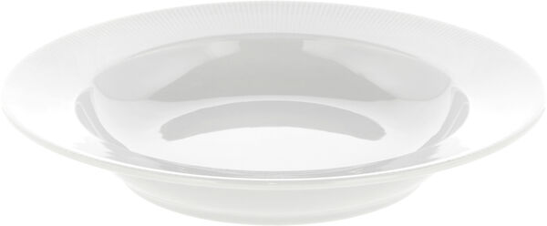 Tallerken dyb med fane Eventail 22 cm Hvid
