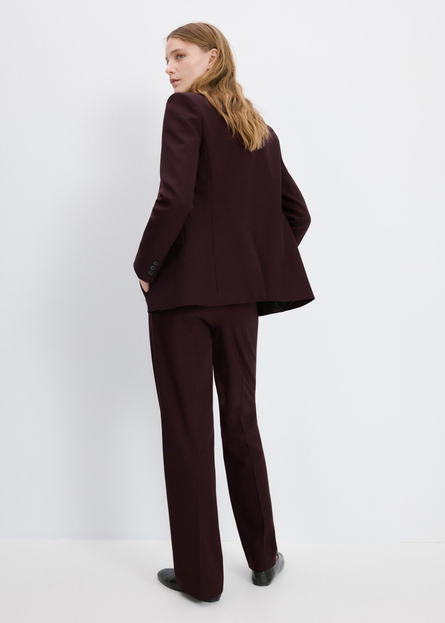 Straight-fit suit trousers