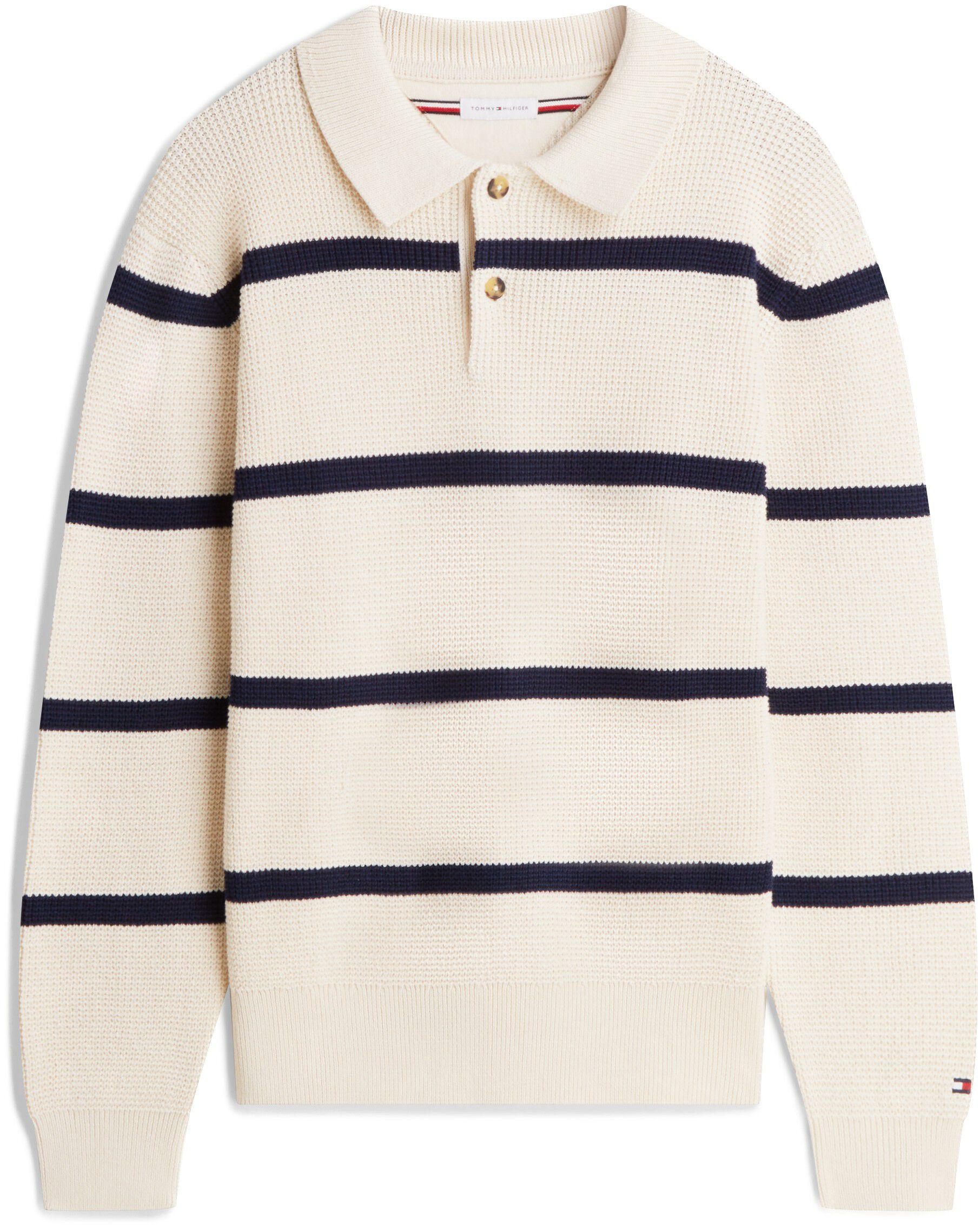 Waffle Knit Relaxed Rugby Jumper
