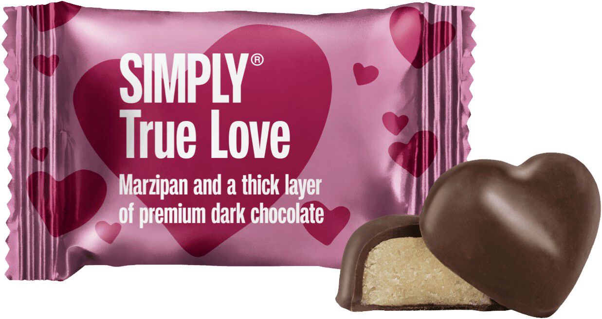 Simply&reg; TRUE LOVE chokolade&aelig;ske (100g)