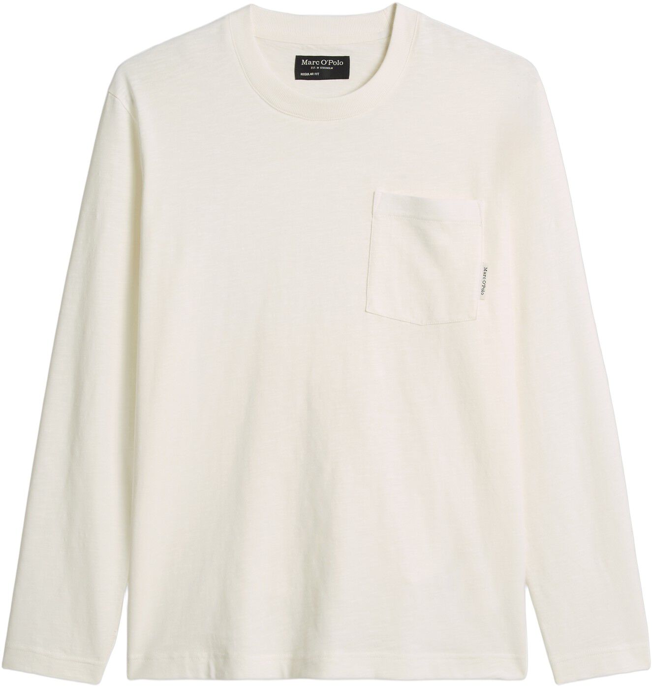 T-shirt, long sleeve, ribbed neck t