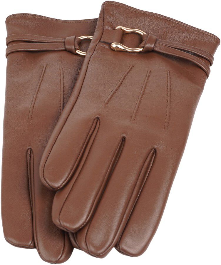 GUGNO - FEMININE LEATHER GLOVES WITH D-RING DETAIL