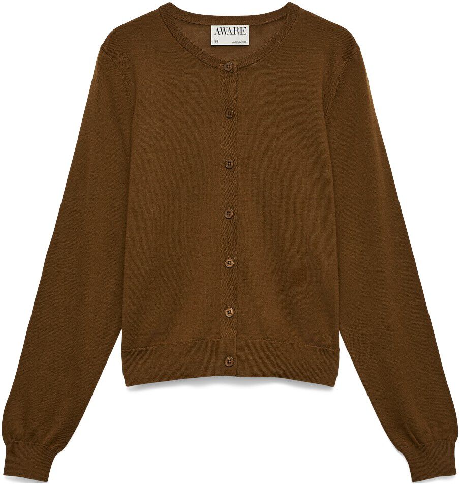 Awcara Ls O-Neck Wool Cardigan Noos