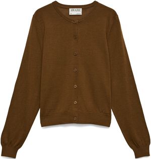 AWCARA LS O-NECK WOOL CARDIGAN NOOS