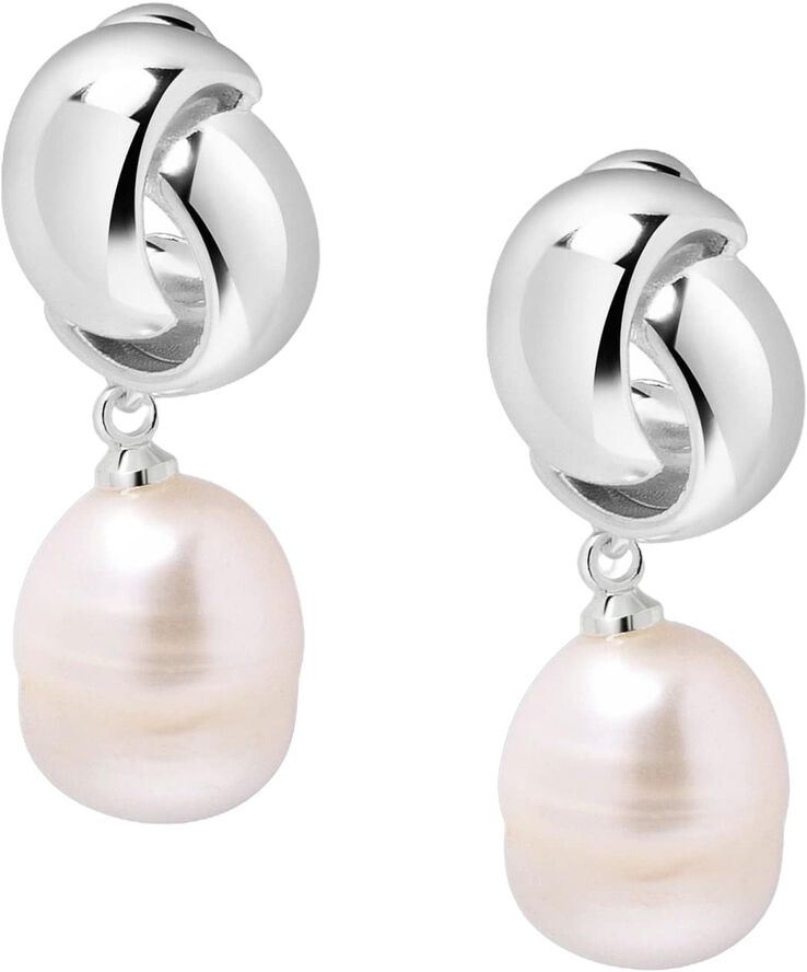 Pearl Drop Earrings in Silver