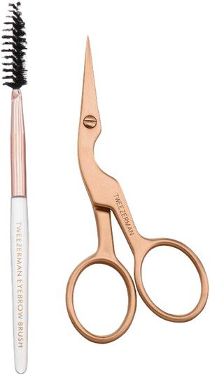 Rose Gold Brow Shaping Scissors And Brush