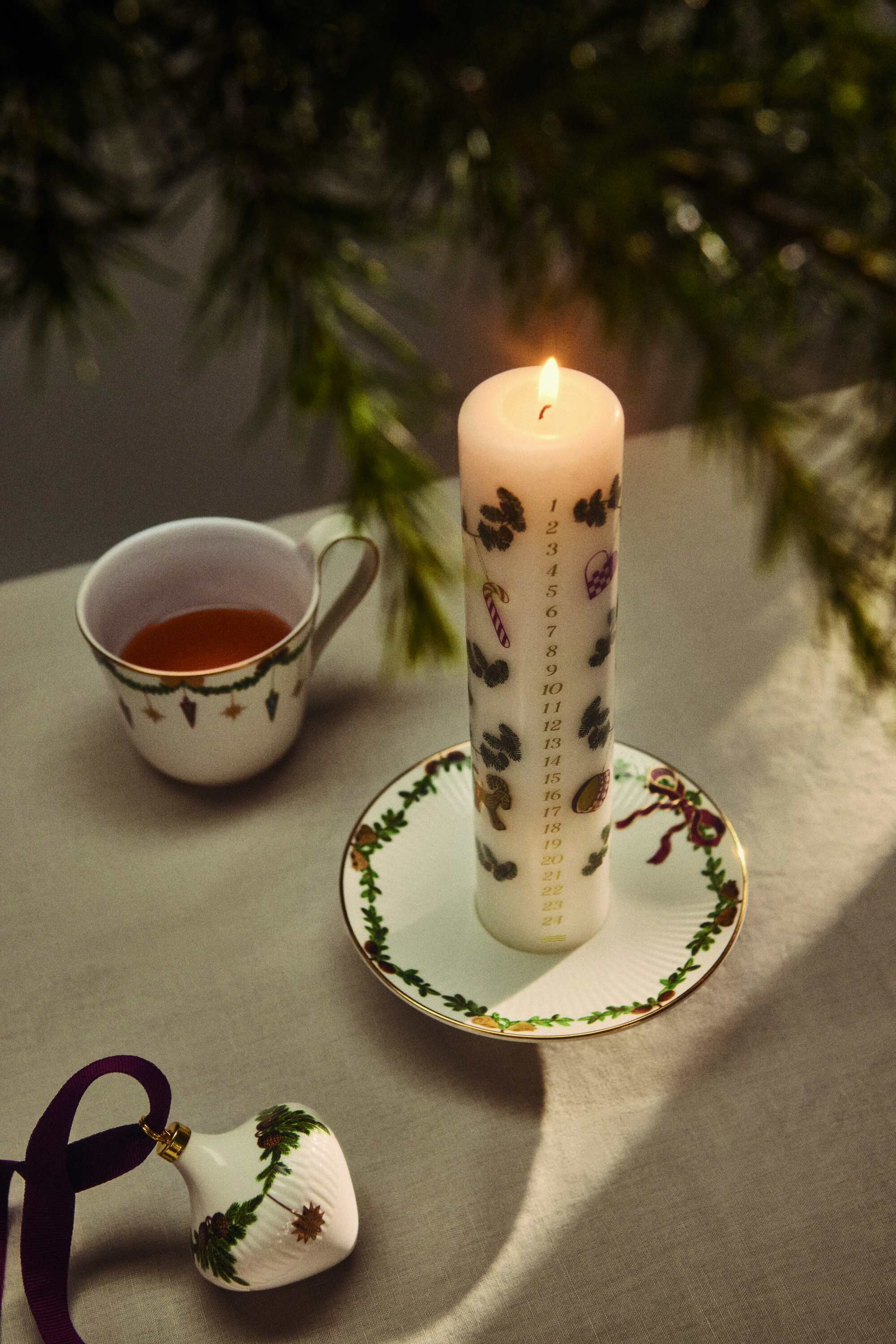 Stjerne Riflet Jul ornament s&aelig;t, 8,5 cm. , 2 stk.