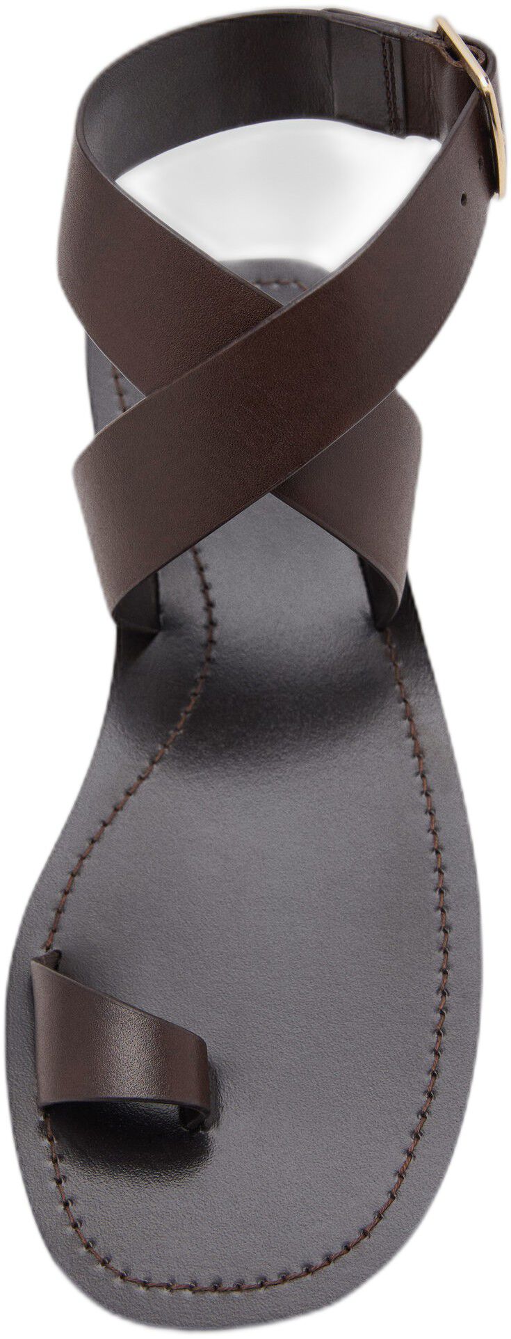 Flat leather sandal