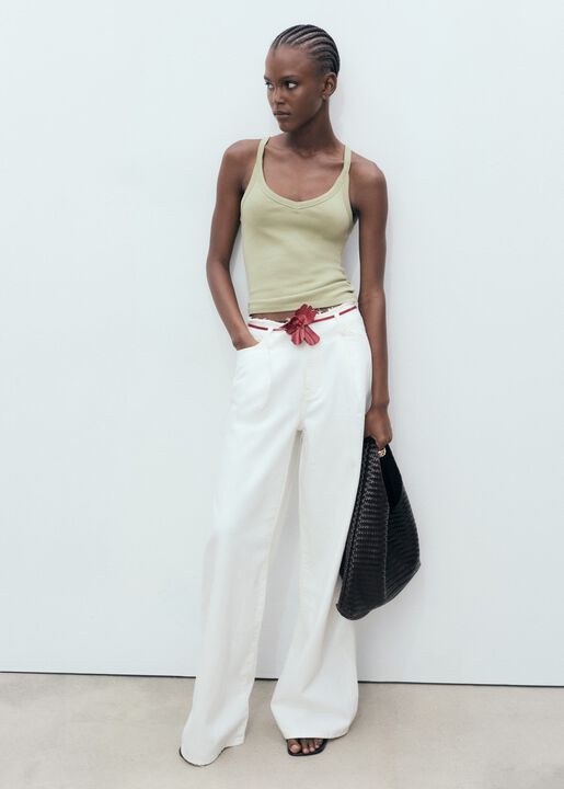 Cotton top with straps