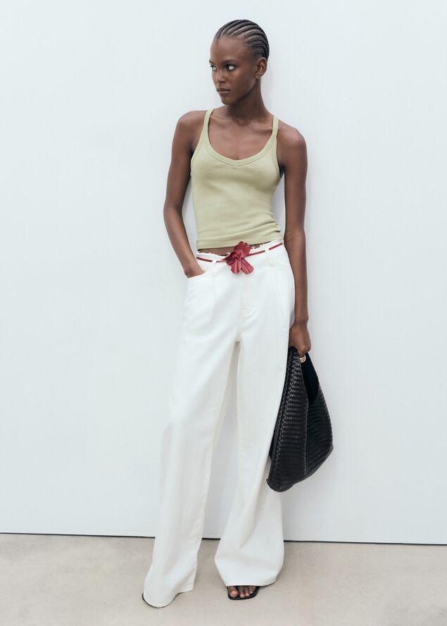 Cotton top with straps