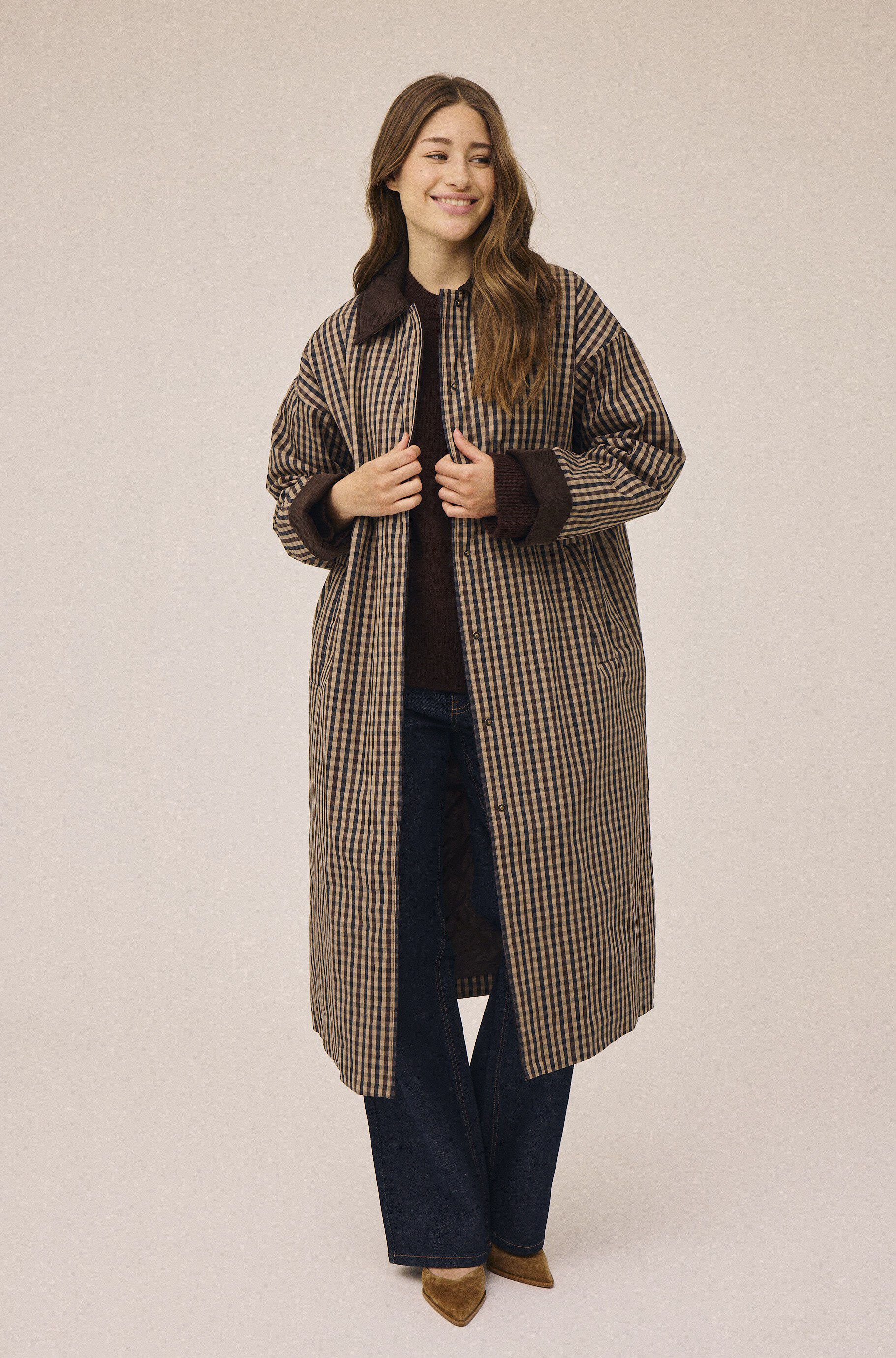 Emmy 1 coat with corduroy detail - GRS