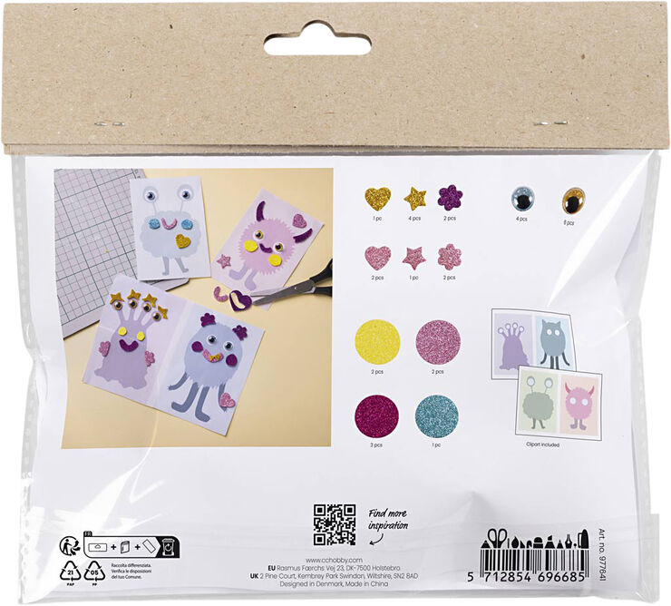 Mini DIY Kit Dekoration, Monstercollag