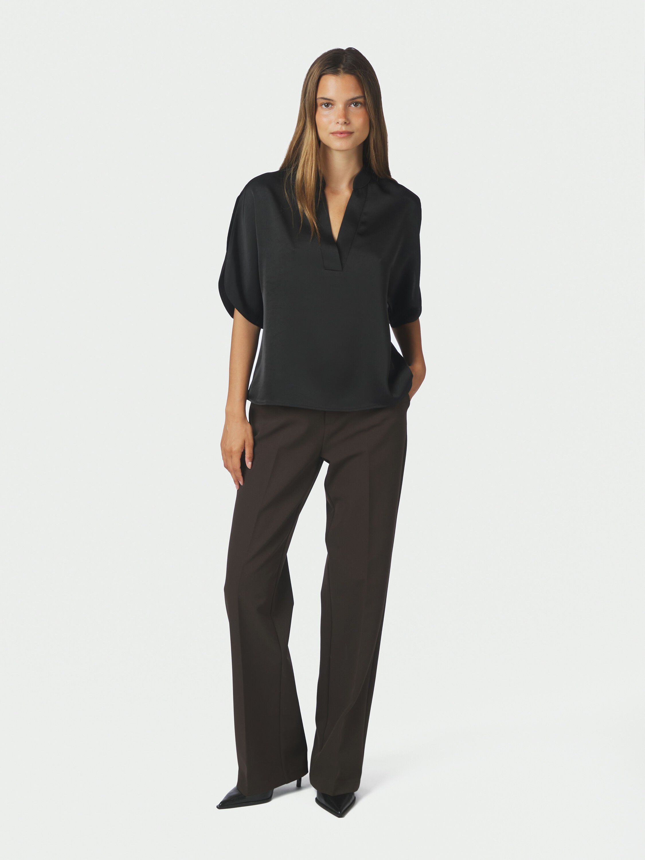 Anelle Heavy Sateen Blouse