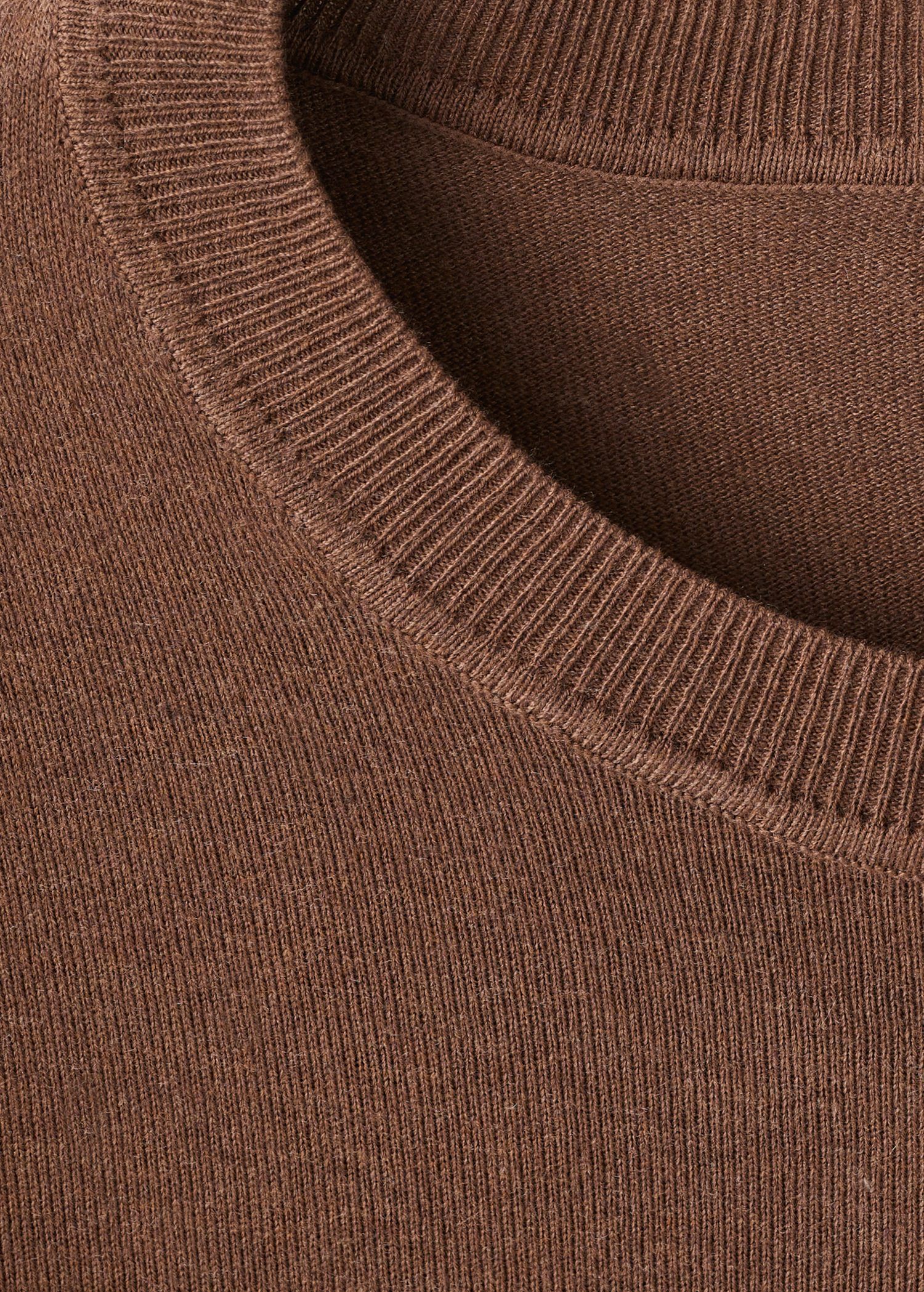 Fine-knit crew-neck sweater