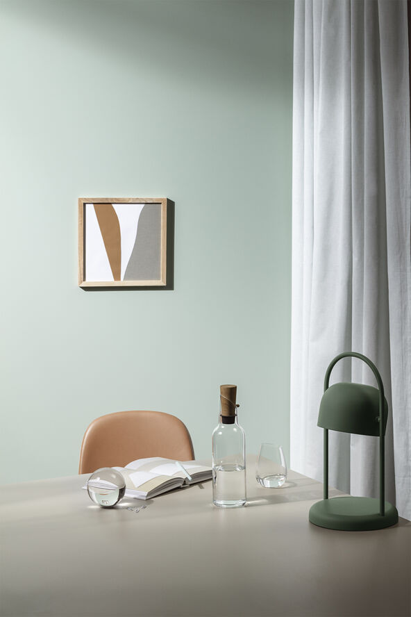 Glaskaraffel med træprop 1 l