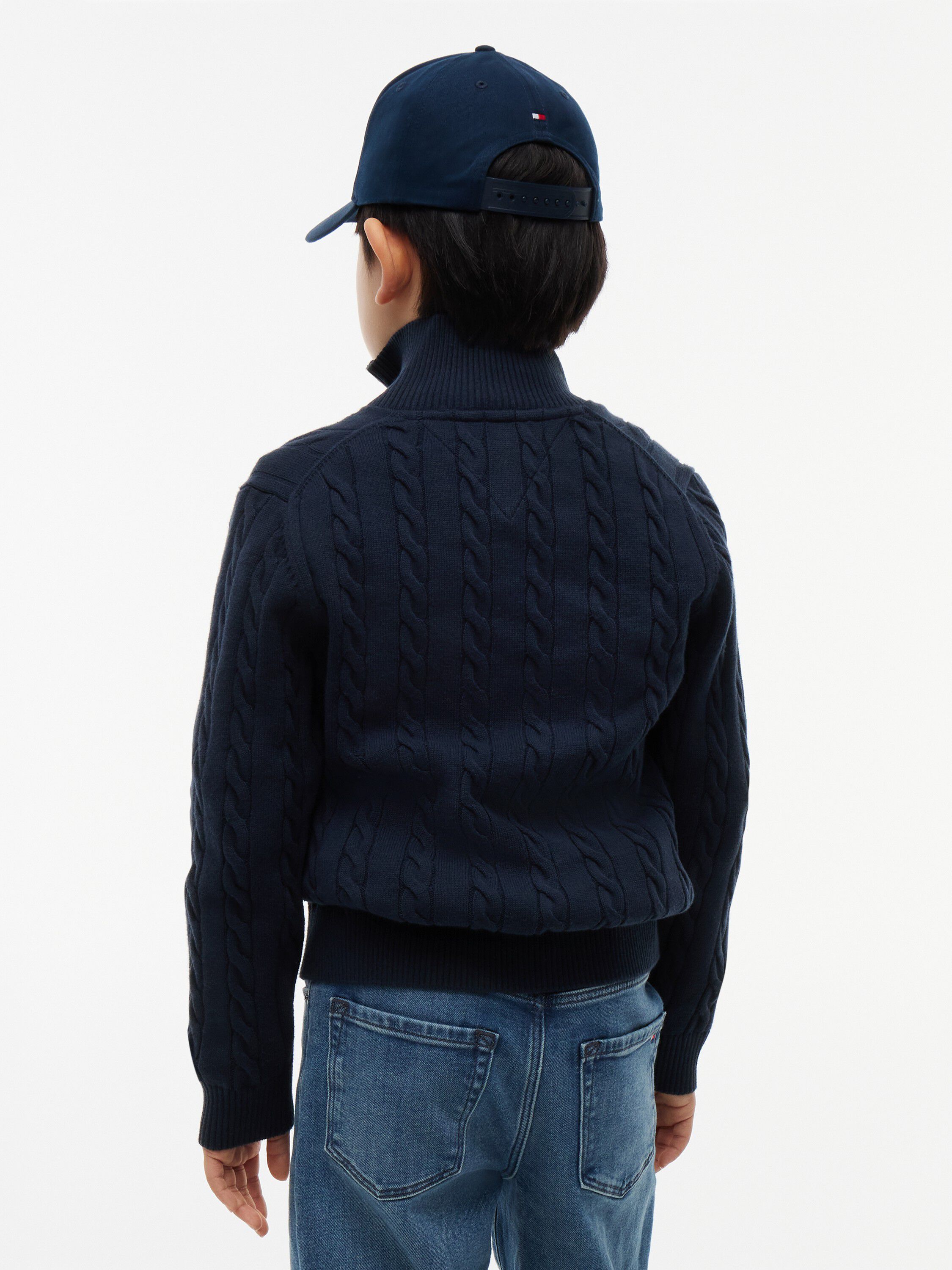 Cable Knit Zip-Thru Jumper