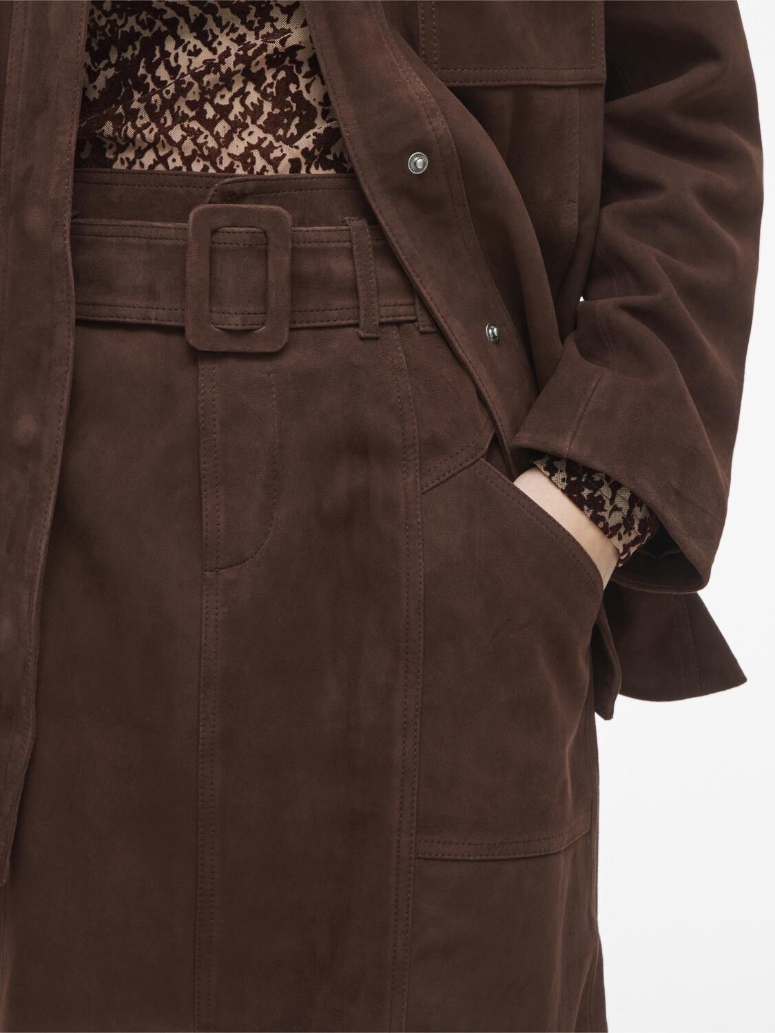 ROUERNA HW SHORT SUEDE SKIRT