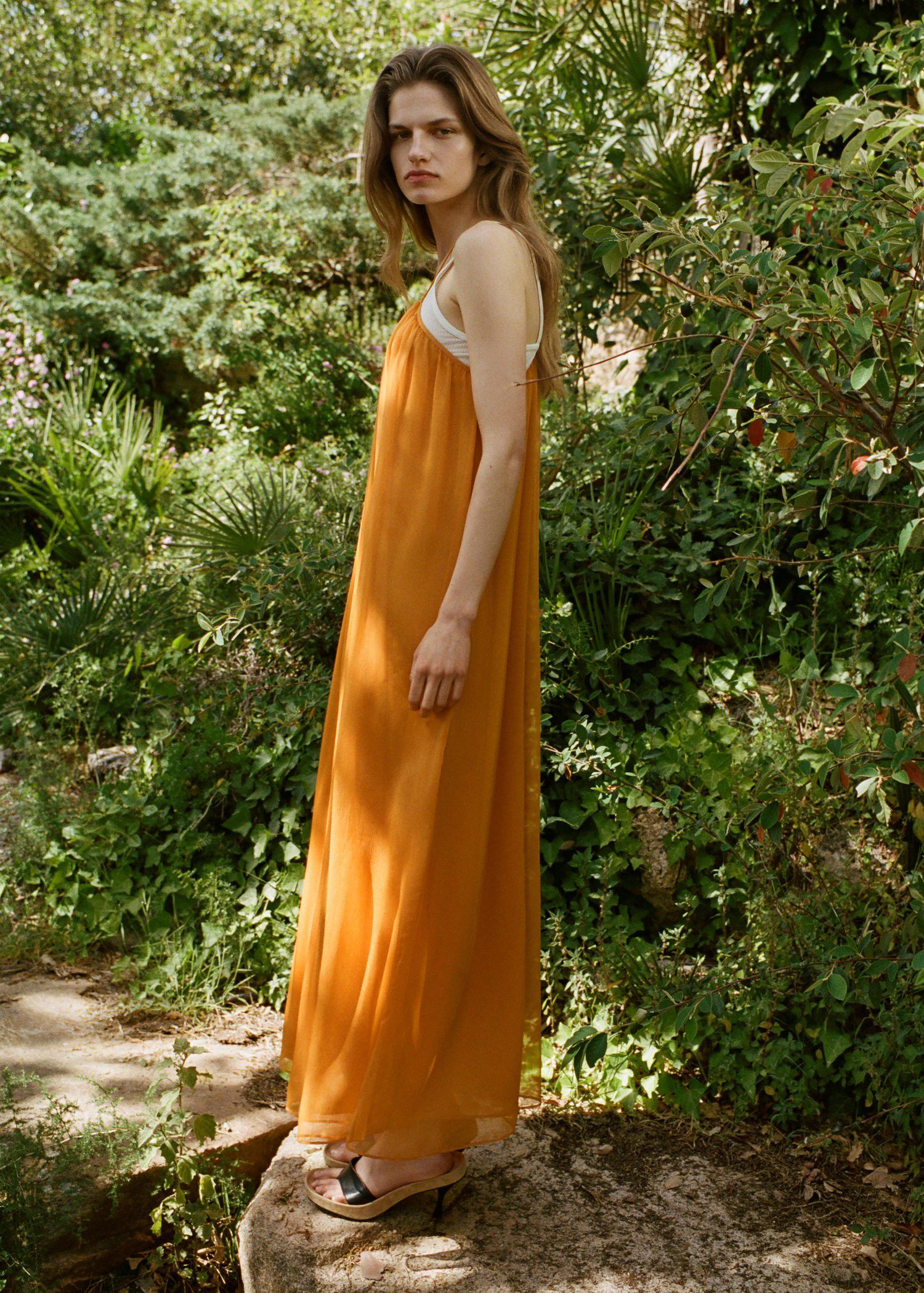 Chiffon V-neck dress