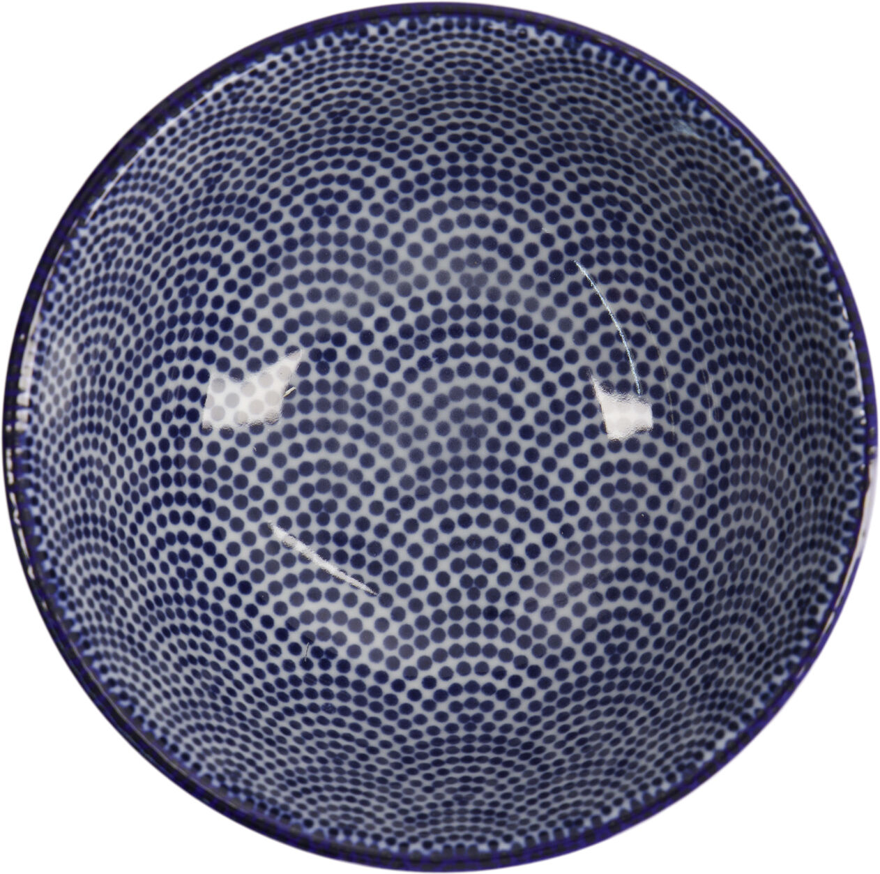 Nippon Bl&aring; ris sk&aring;l 12x6,4cm 300ml Prikker