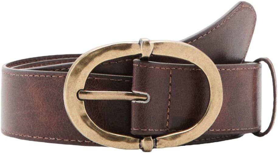 Textured metal buckle belt