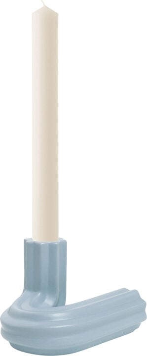 CANDLE HOLDER TEMPLO LIGHT BLUE