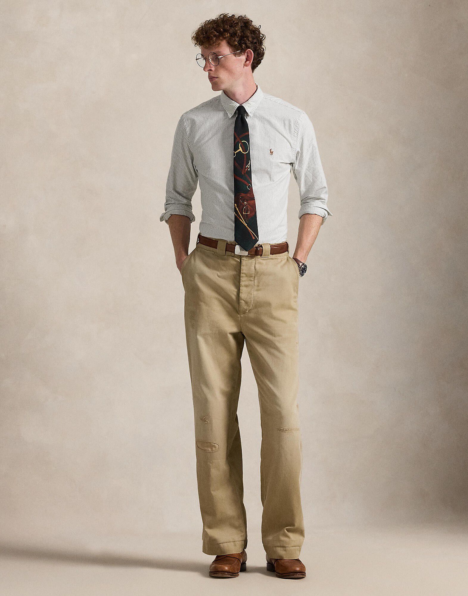 Slim Fit Striped Oxford Shirt