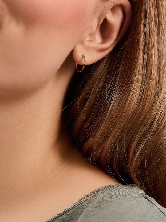Tiny Plain Hoops 13mm