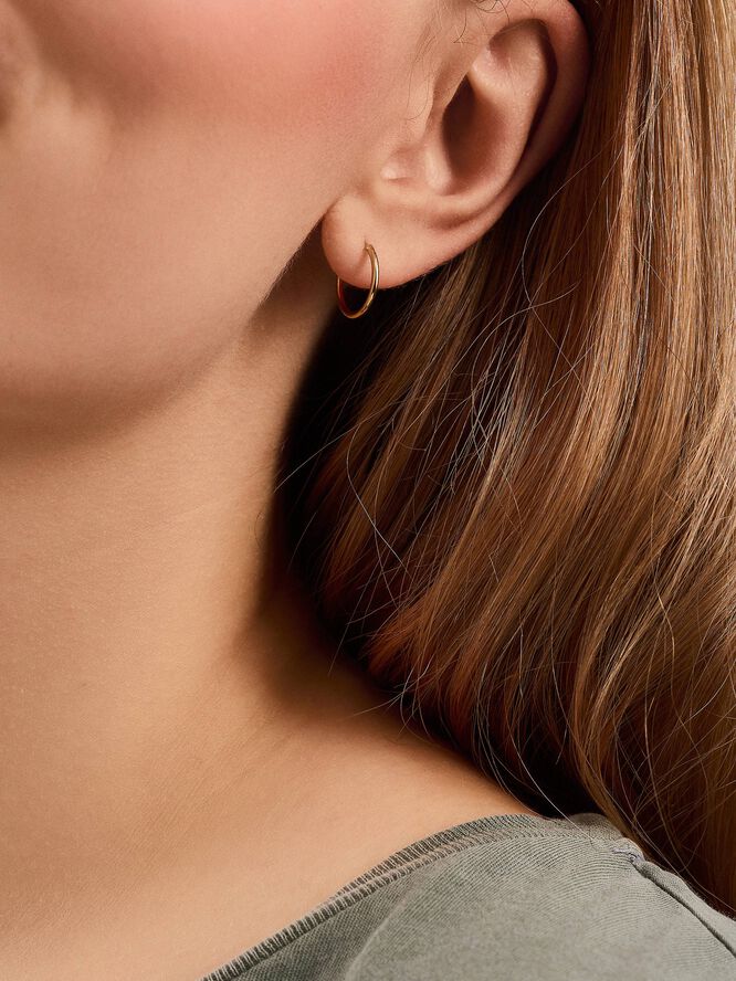 Tiny Plain Hoops 13mm